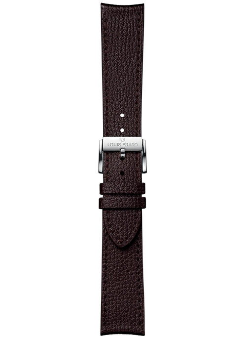 Brown grained calf leather strap BVA172