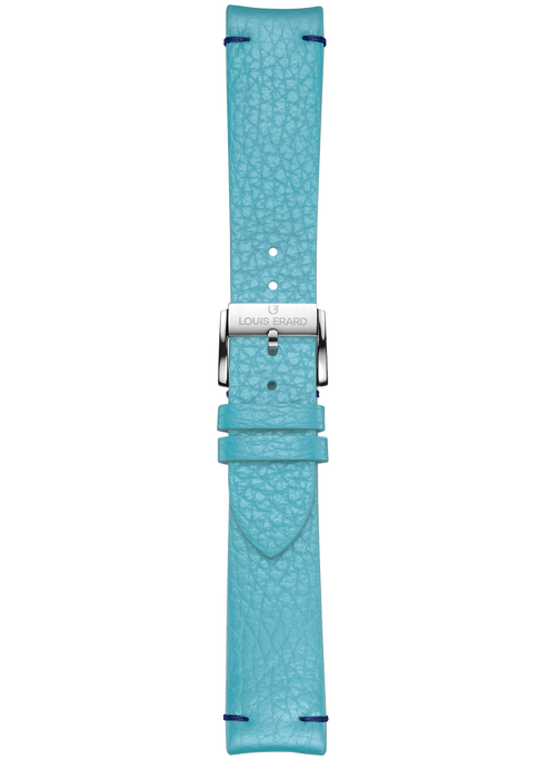 Ice blue grained calf leather strap BVA141