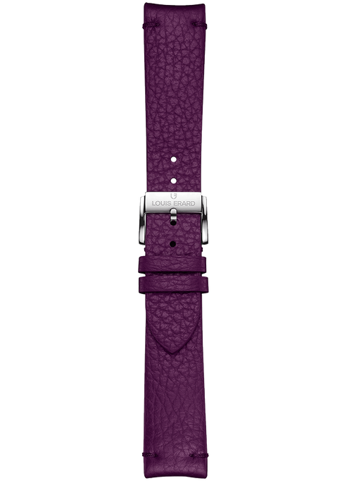 Purple grained calf leather strap BVA142