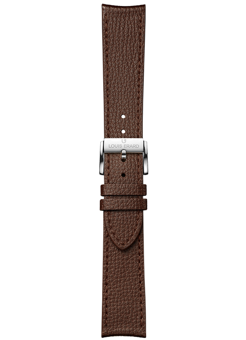 Brown grained calf leather strap BVA151