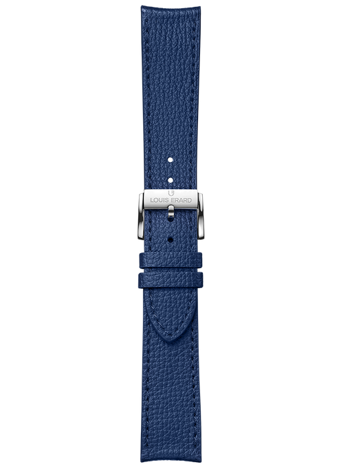 Blue grained calf leather strap BVA175