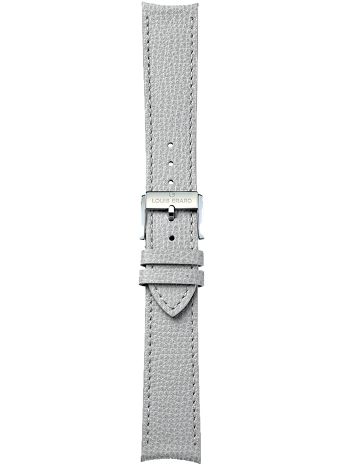 Light grey grained calf leather strap BVA179