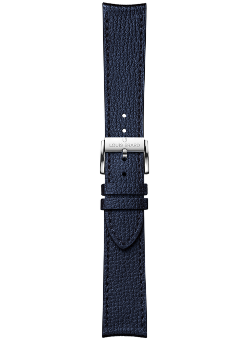 Dark Blue grained calf leather strap BVA180