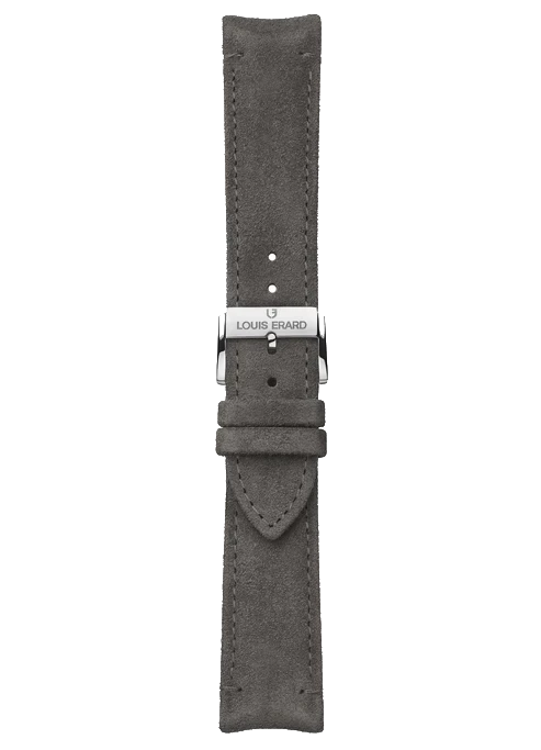 Covey grey calf nubuck leather strap BVA33