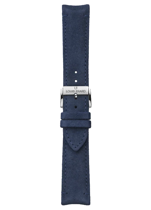 Oceania blue calf nubuck leather strap BVA35