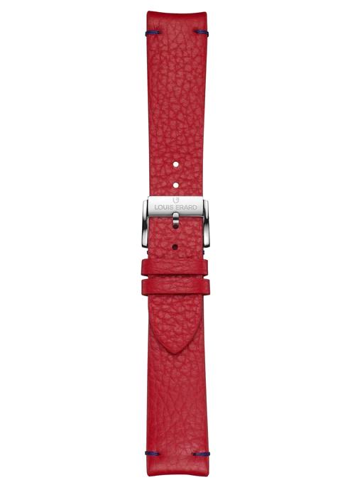 Red grained calf leather strap BVA95