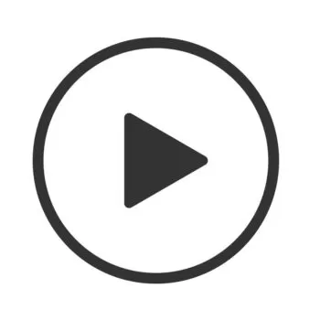 Play Video button vector icon on white background